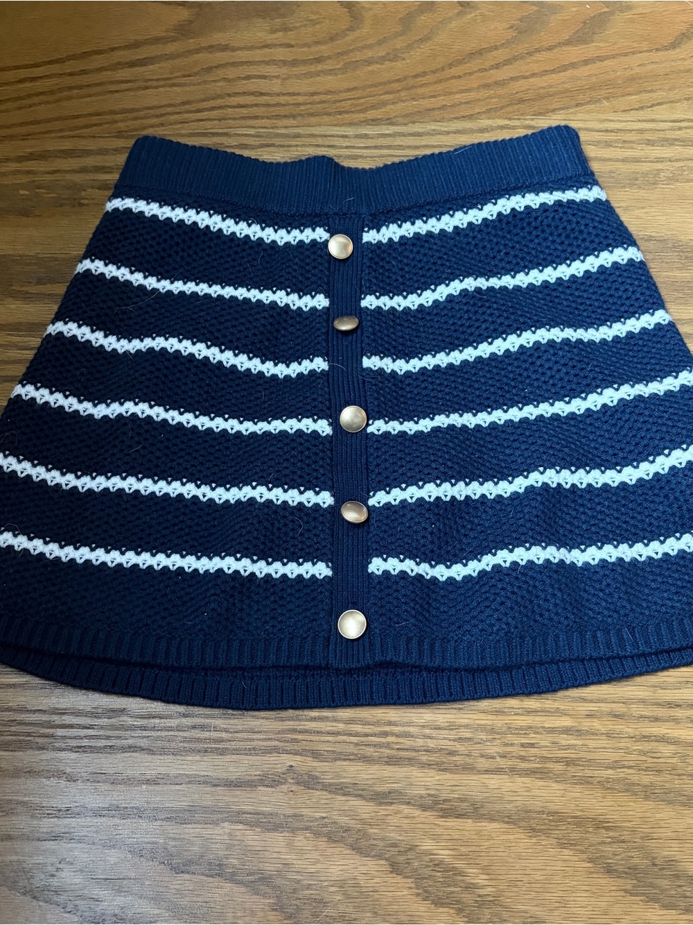 Abercrombie Kids Striped Knit Button-Front Mini Skirt